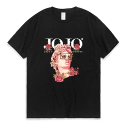 日本の半袖カジュアルTシャツ,女性と男性のためのジョジョの奇妙な冒険の冒険のためのファッショナブルな日本のトップス,直送