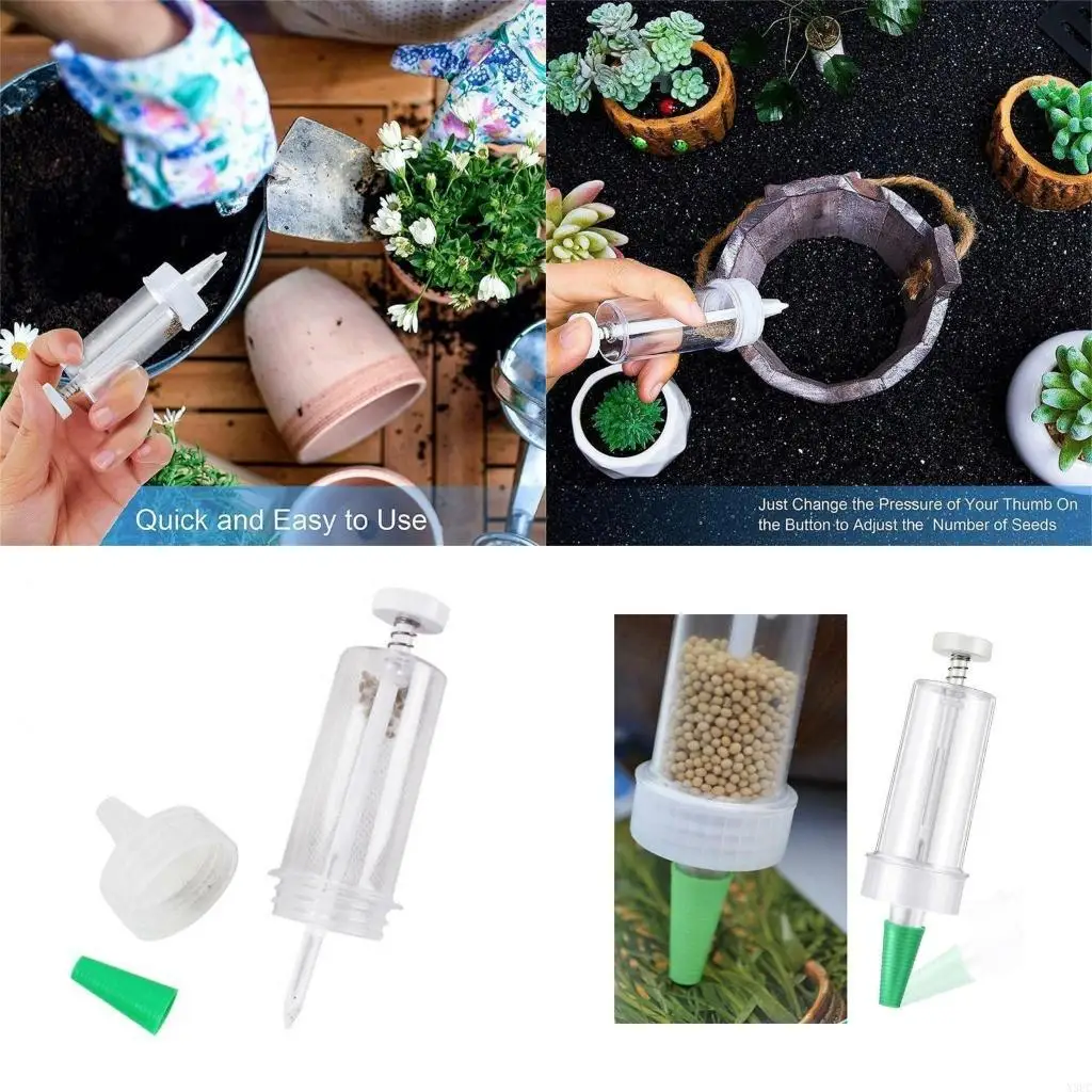 

Mini Sowing Dispenser Garden Sower Planter Manual Flower Pot Flower Bed Gardening Tool Supplies X3UC