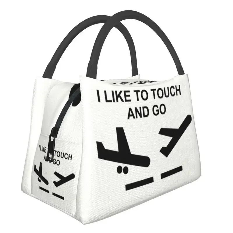 Custom Airplane Humour Lunch Bag Men Women Warm Cooler Insulated Lunch Boxes for Picnic Camping Work Travel