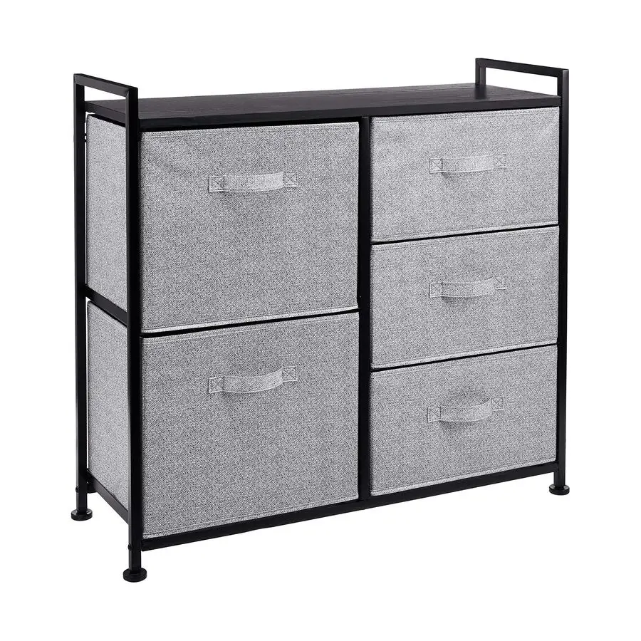 

Closet Organizer Drawers with 5Fabric Storage Units, Black