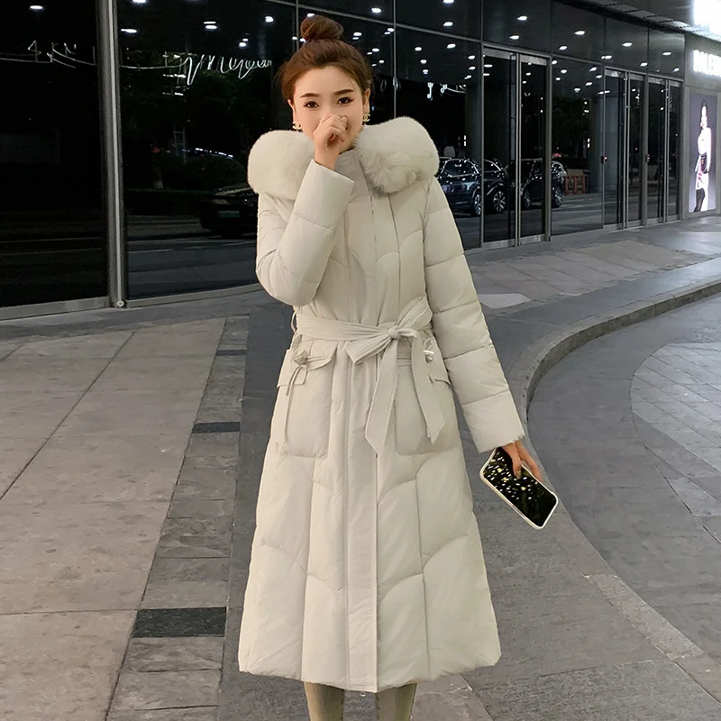 Autumn Winter Clothes Parkas Women Down Cotton Jacket Fashion Ladies Worm Hooded Coat Female Long Thicke Waterproof Outerwear