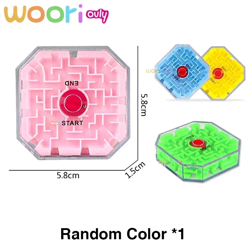 1-3Pcs 3D Maze Cube trasparente Magic Cube Puzzle Speed Matching Anti-stress Toy Rolling Ball Game Cube Maze Children Education