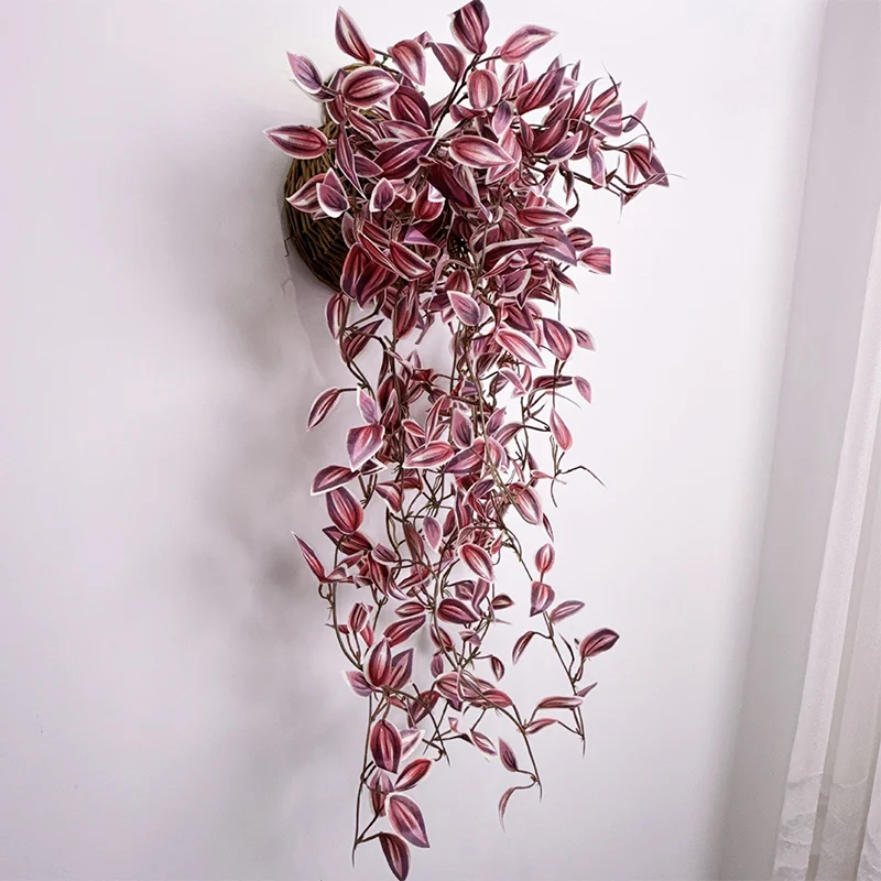75 cm gefälschte hängende Pflanzen, Ranken, künstlicher Eukalyptus, fallende Scindapsusblätter, Wandpflanzen, Seide, lebendige Rebe für Hausgarten-Dekoration – Detail 6