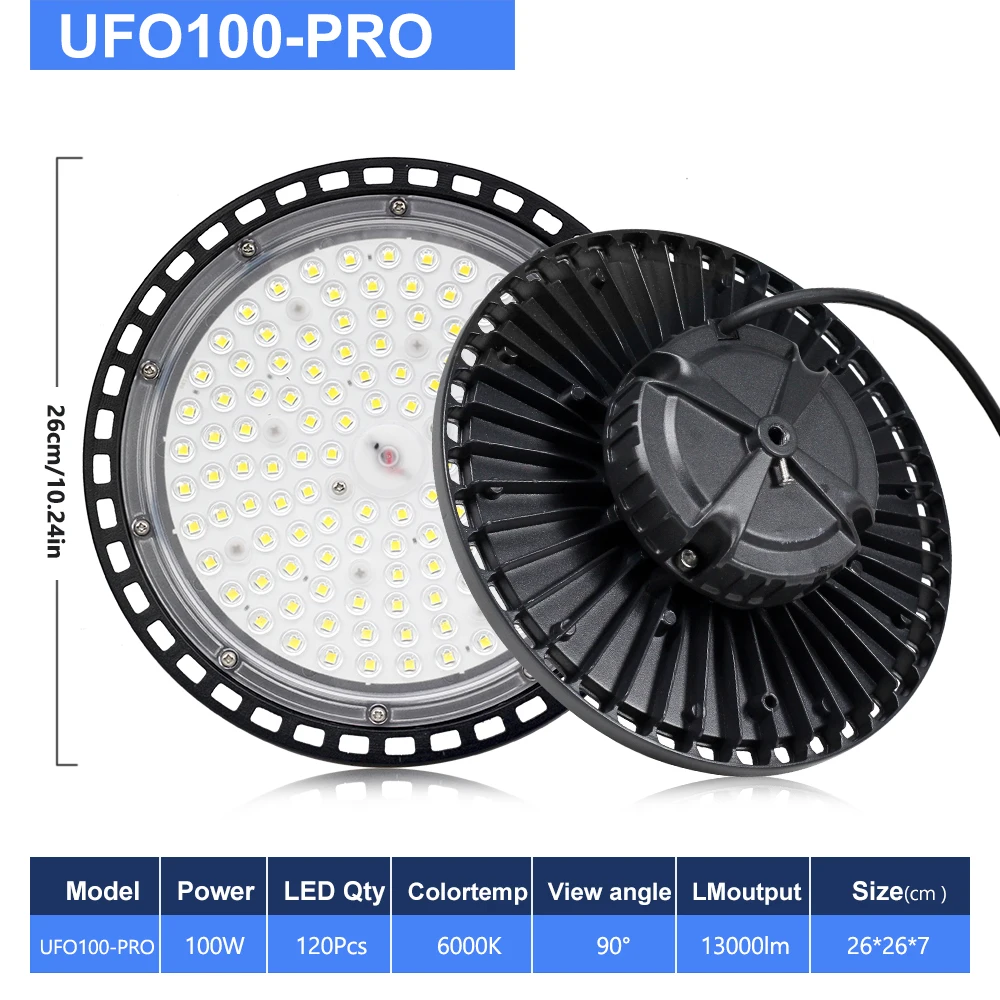 100/200/400W AC220V Super Heldere UFO LED High Bay Lamp Waterdichte Commerciële Industriële Verlichting voor Buiten Binnen Hanglamp