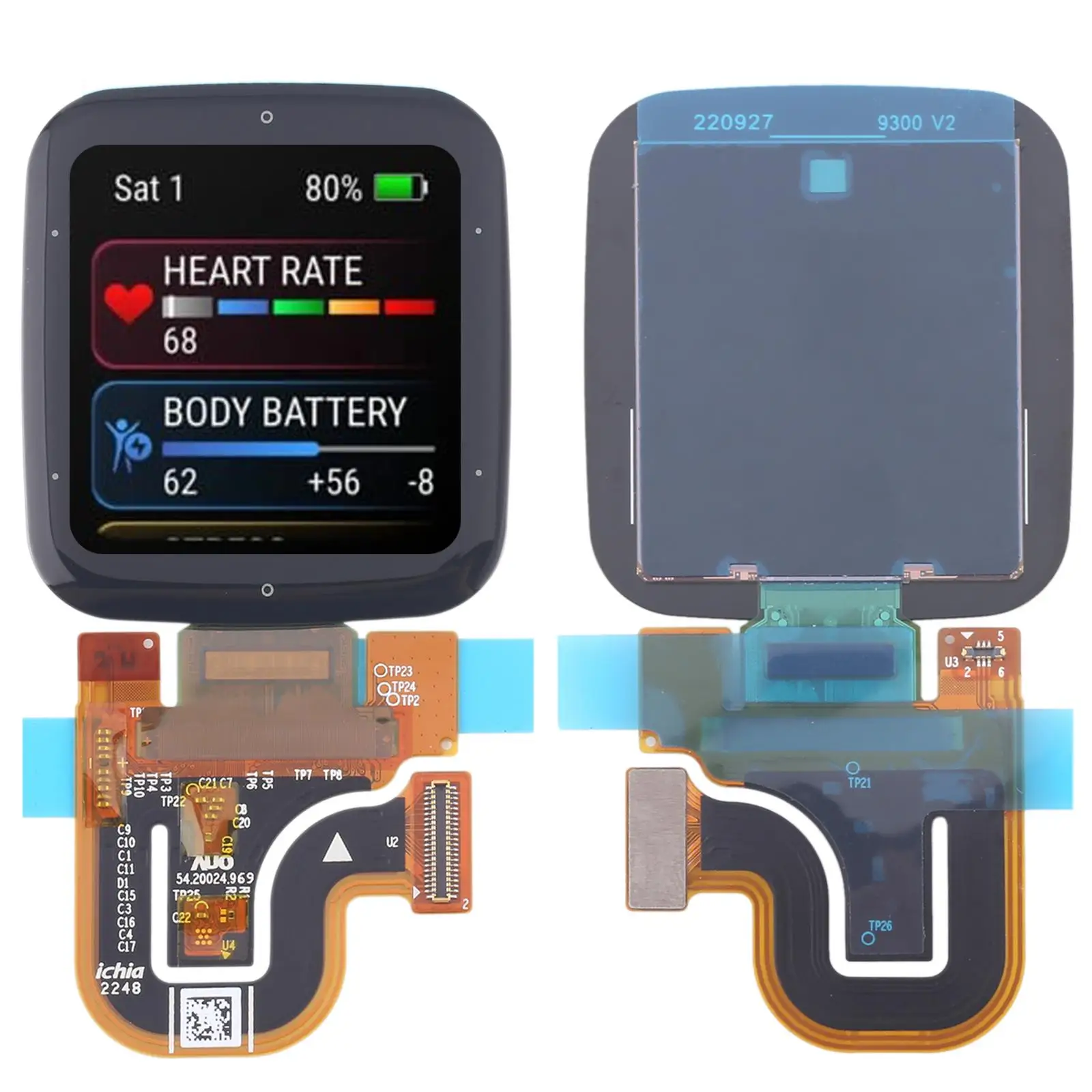 For Garmin Venu SQ 2 Music LCD Screen with Digitizer Full Assembly, Without NFC Sticker