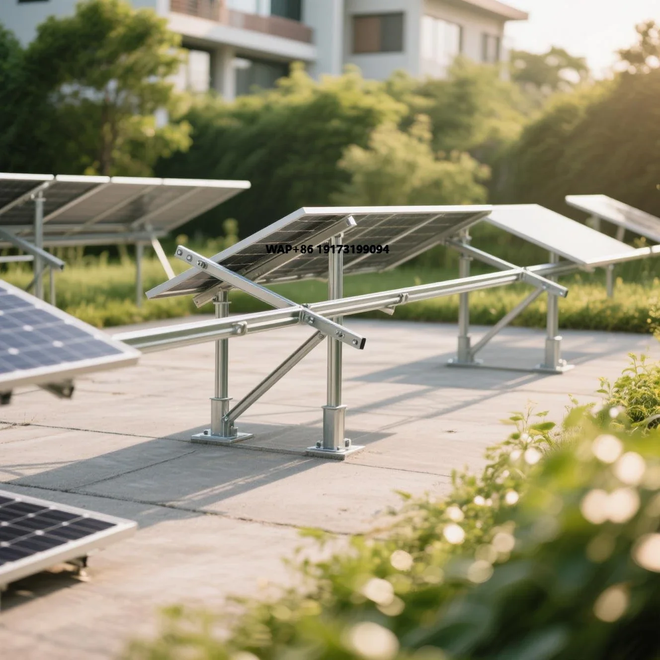 Ground Mounting Solar Brackets for Solar Energy System Anti-vibration Adjustable Hot-Dip Galvanized Photovoltaic Bracket