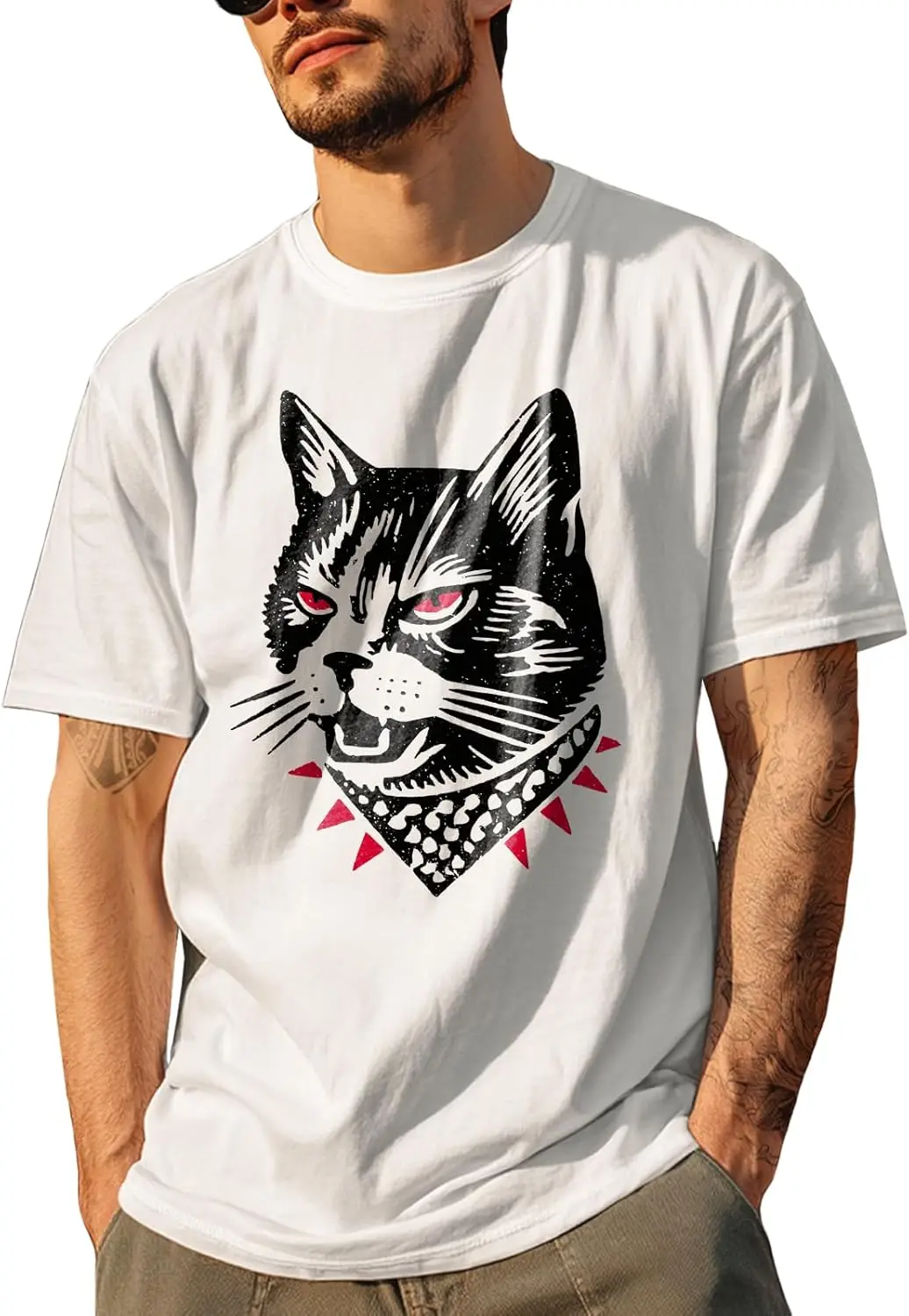 Men's Shirts Quick Dry Big And Tall Loose Fit Short Sleeve Crewneck Funny Graphic Western Undershirt 100% Cotton Trendy Y2K Short-Sleeve Tee – Soft, Quick-Drying, All Occasion Casual  Suitable For Concert Party Hanging Out Sightseeing Trip