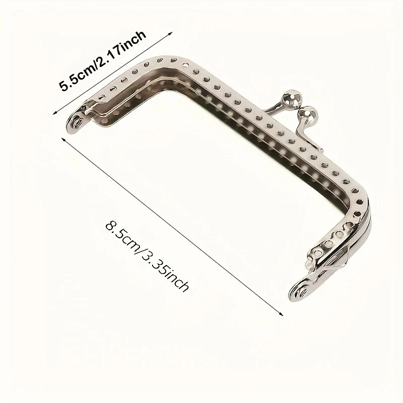 24pcs Metal Square Wallet Clasp Frames Designed for Crochet Handbags Smooth Metal Lock Bag Closure Tools Wallet Making Supplies