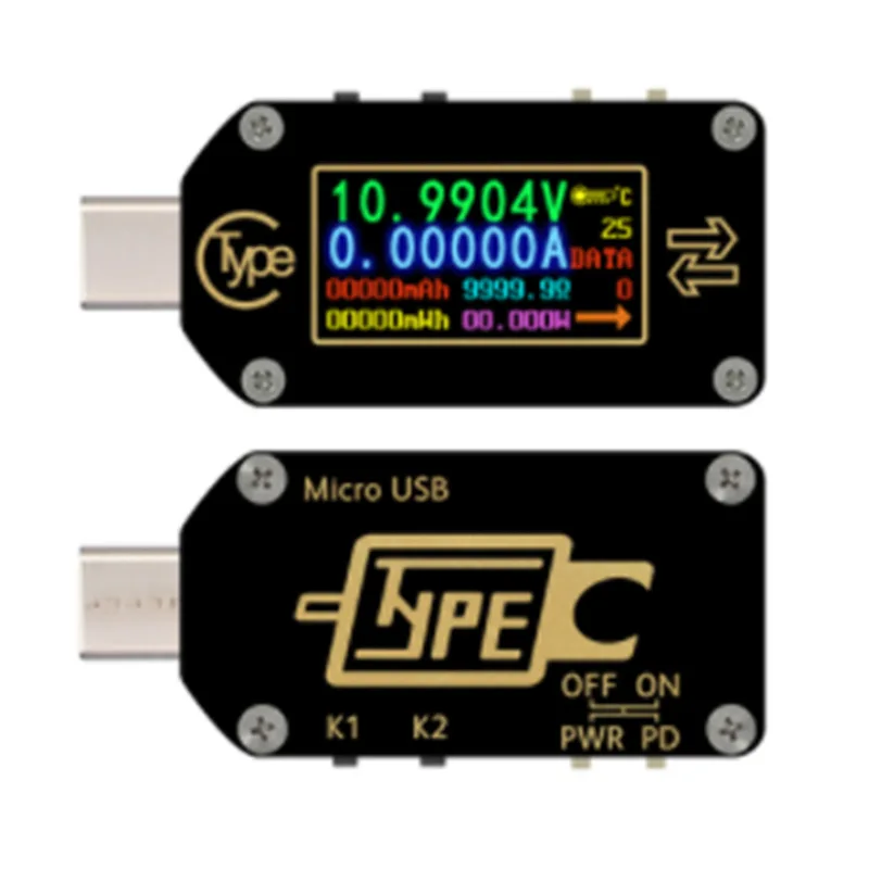 Testeur de mesure de capacité USB, ampèremètre de tension de type C, détection de protocole de charge rapide, TC66