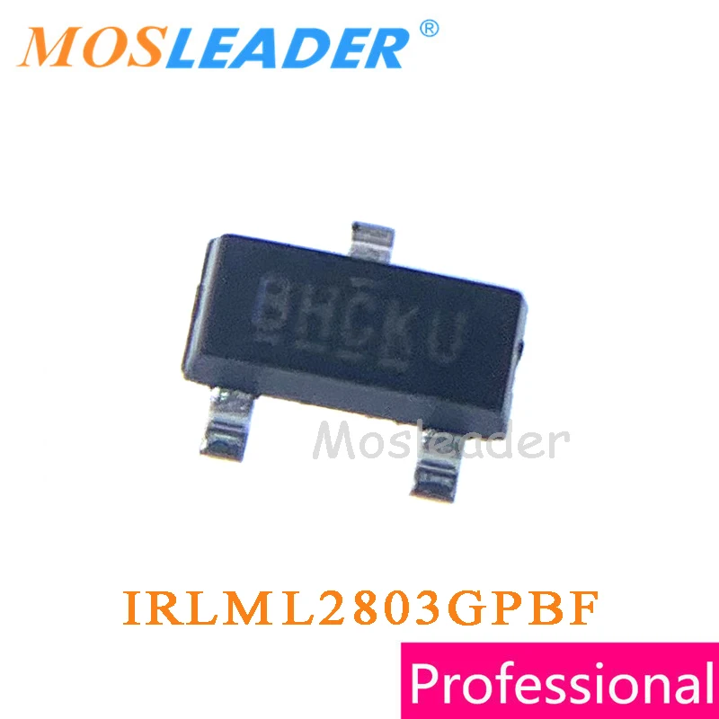 Mosleader-Canal N chinois pour application commune, IRLML2803GPBF, SOT23, IRLML2803G, IRLML2803GTRPBF, IRLML2803GTR, 20V, 30V, 3000 pièces