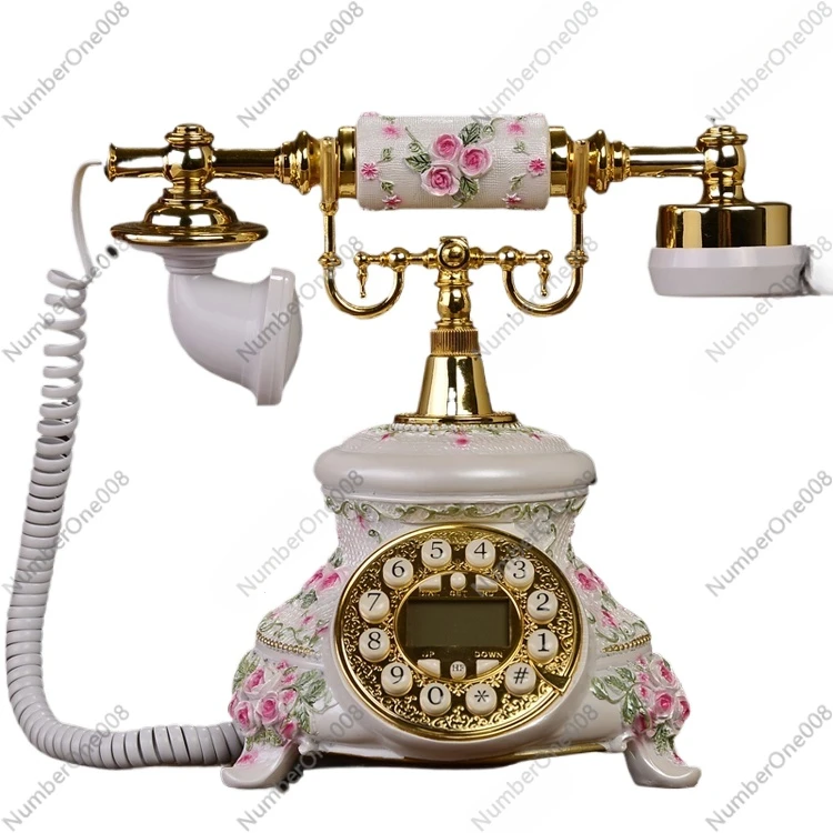 

White fashion vintage telephone antique landline telephone /Redial/Hands-free/ backlit caller id