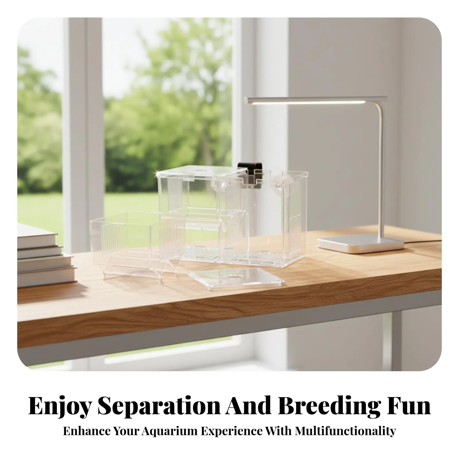 Aquatic Habitat Hatchery Box Removable Divider Aquatic Habitat Separation Box Betta Guppy Breeding Fish Habitat Protects Fry