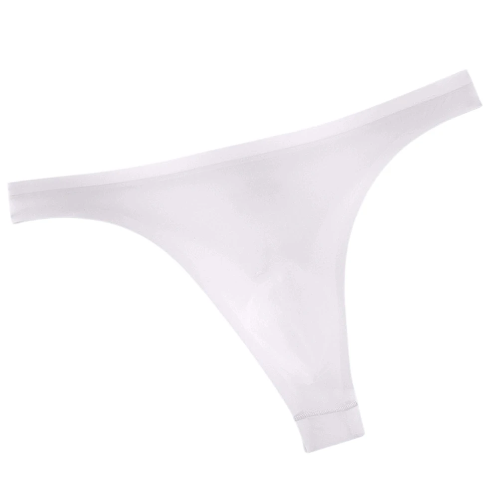 Men's Ultra-thin Ice Silk G-string 3D Bulge Pouch Thong See Through Underwear  Sexy Comfortable Low Waist Underpants For Men
