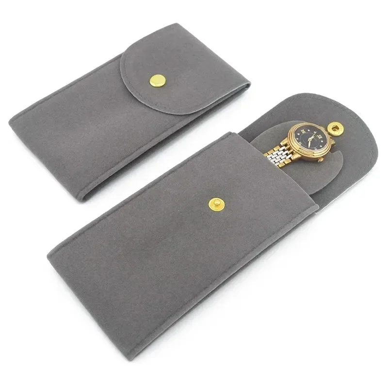 Aufbewahrungstasche für Uhren-Staubschutzhülle, blaue und schwarze Flanell-Geschenktüte, Reise-Aufbewahrungstasche, langlebige tragbare Uhrentasche