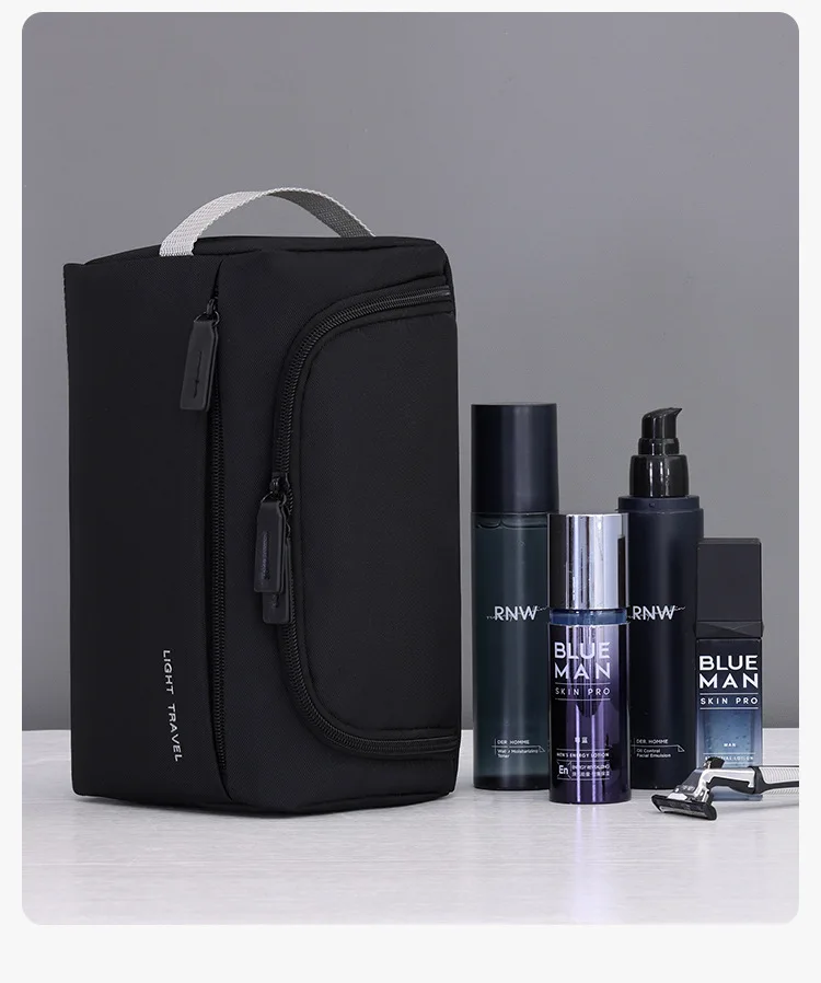 Neue tragbare Kosmetiktasche, große Kapazität, multifunktionale Aufbewahrungstasche, Herren-Make-up-Tasche, Kosmetik-Organizer, unverzichtbar für Reisen. – Detail 12