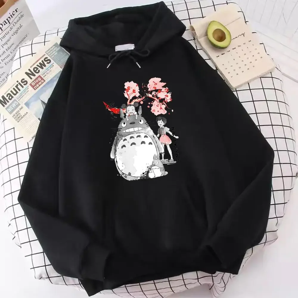 Harajuku Kawaii Japanese Anime Graphic Printing Women Hoodie Fashion High Street Casual O-neck Unisex Pullovers Sweatshirt Tops