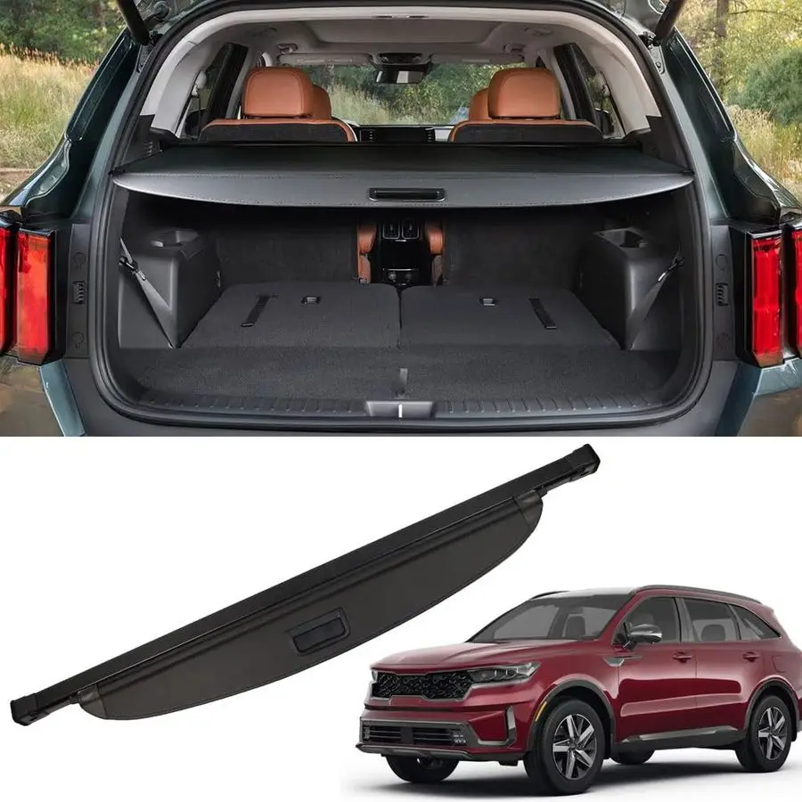 

for Kia Sorento Cargo Cover 2026 2025 2021 2022 2023 2024 Black Retractable Factory Style SUV Trunk Cover for Kia Sorento Access