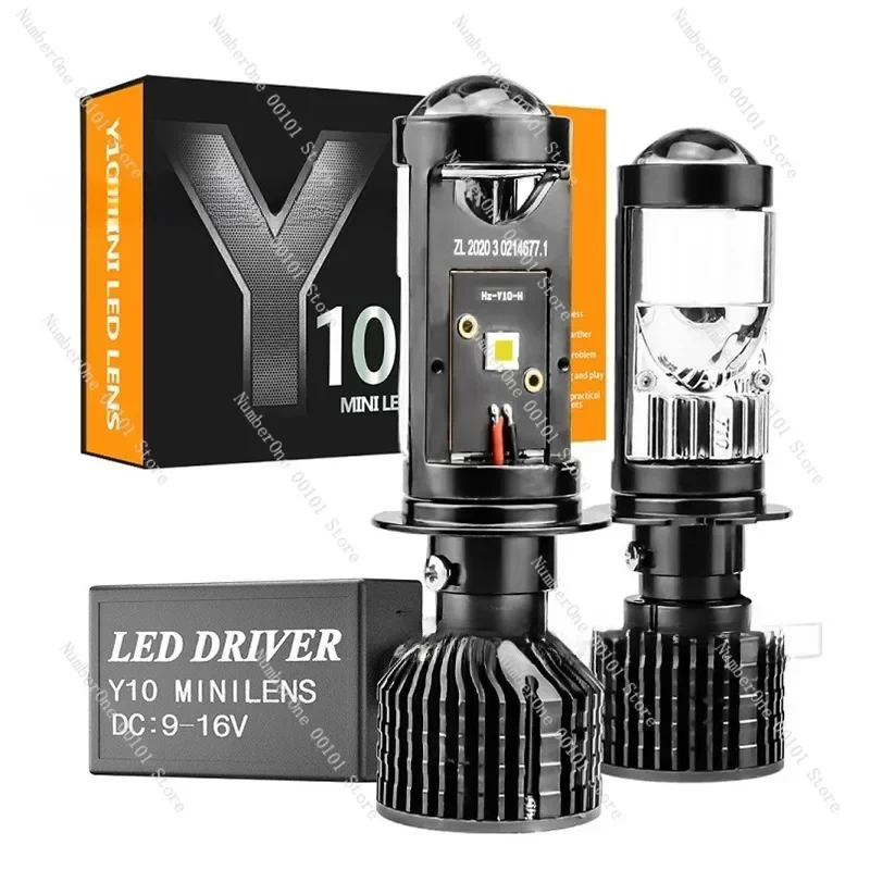 

Y10 LED Projector Lens, H4/H7 Hi-Low Beam Dual Light Conversion Kit