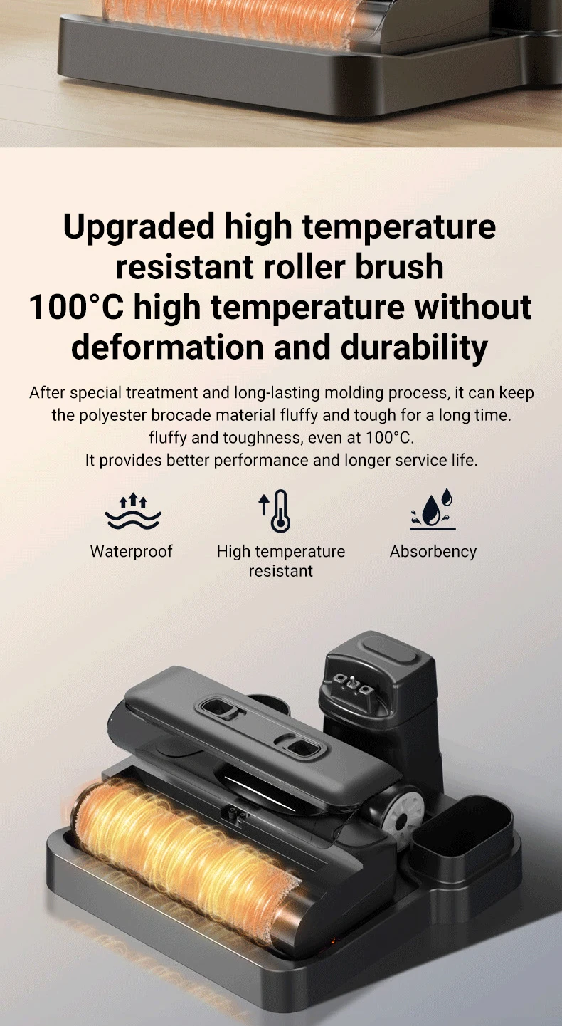 DIVEDEER 15000Pa Wireless Wet Dry Vacuum Cleaner Smart Cordless Mop Floor Cleaner Self-Cleaning Auto Suction Floor Washer