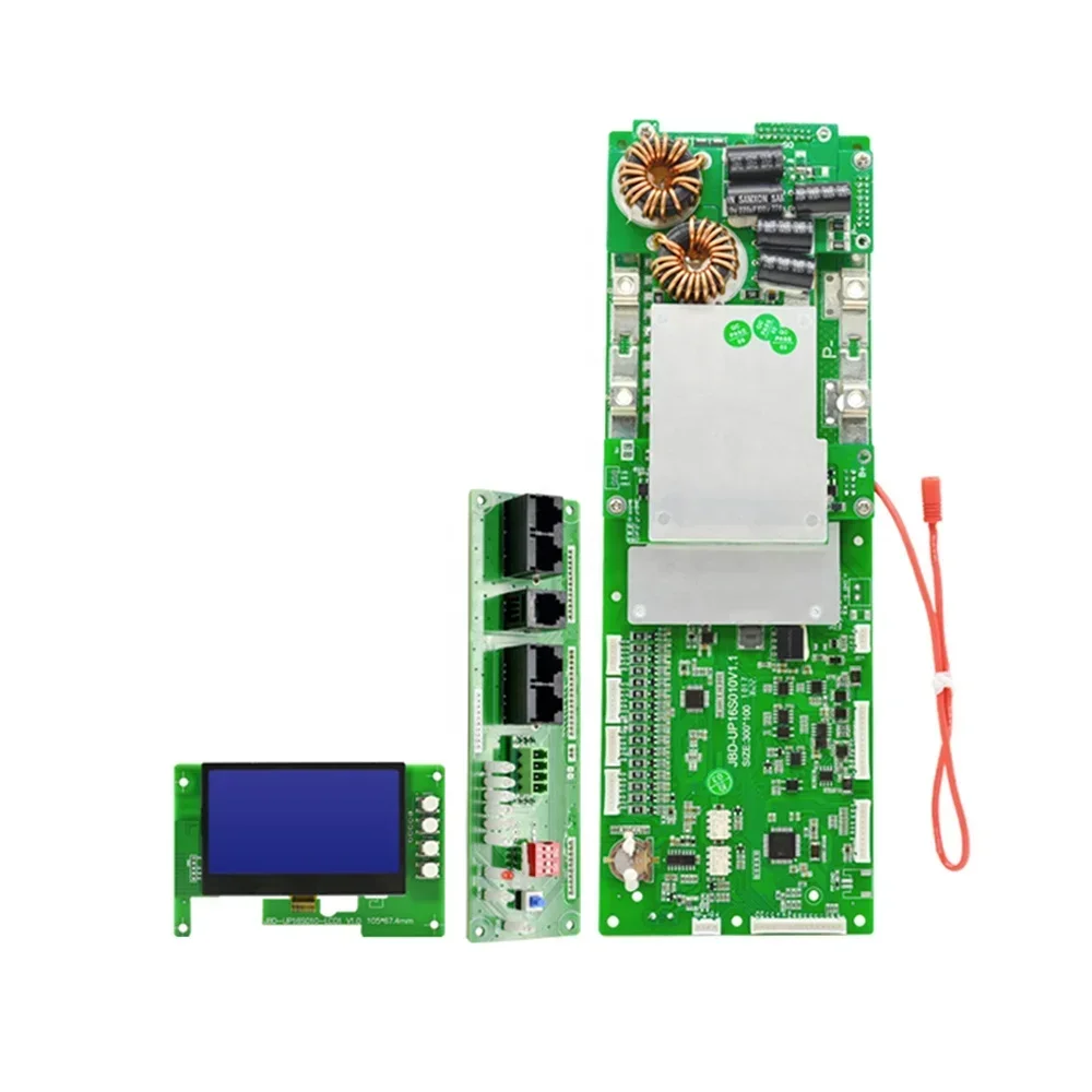 UP16S010 Energy Storage 15S 16S 48V LiFePO4 Li-ion 100A 150A 200A Smart BMS With UART 485 CAN LCD