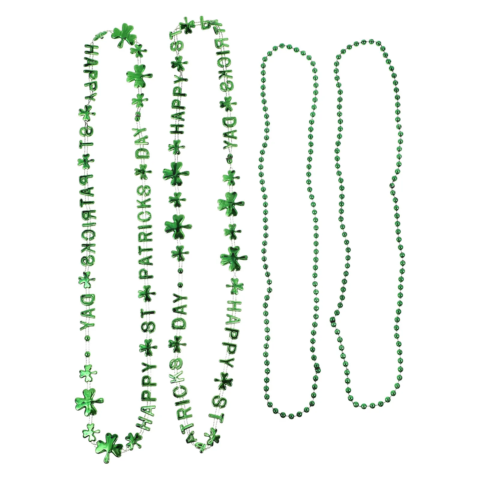 4 Pcs Festival Necklace Party Paddys Day Accessories Jewelry St.patricks Necklaces Patty's