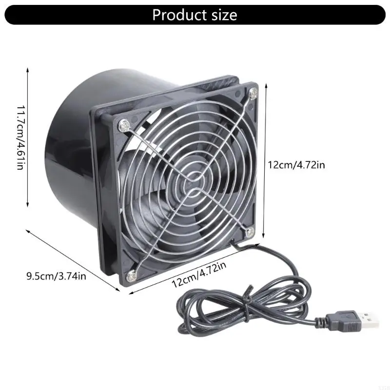 USB Powered 12 см выхлоп для 3D -корпусов