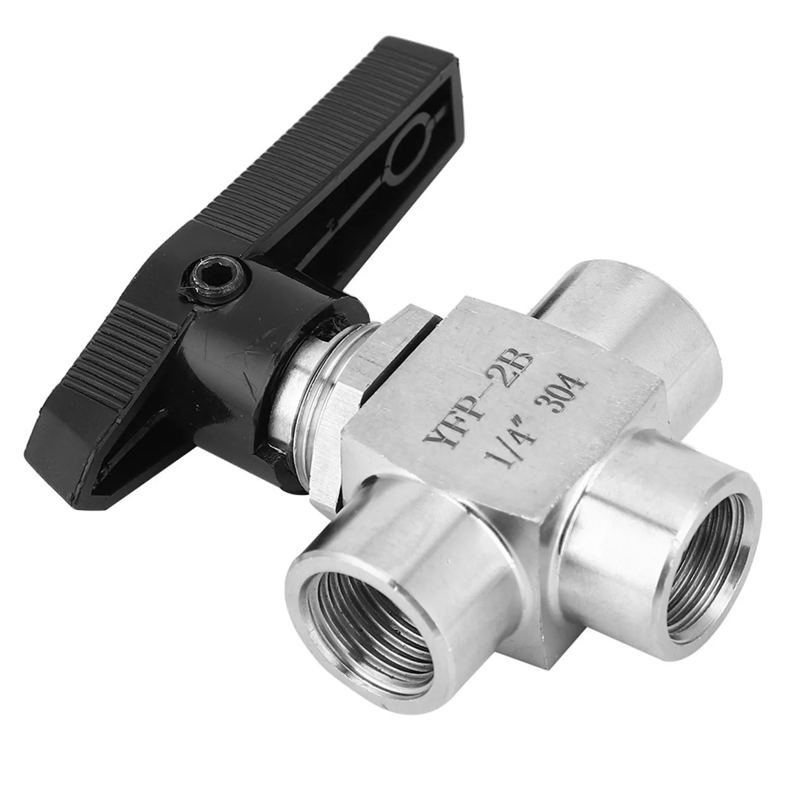 3 طريقة الكرة صمام BSPP أنثى الموضوع الفولاذ المقاوم للصدأ 1/4in للتحكم في تدفق انبوب ماء ارتفاع ضغط ارتفاع درجة الحرارة المياه الغاز #4