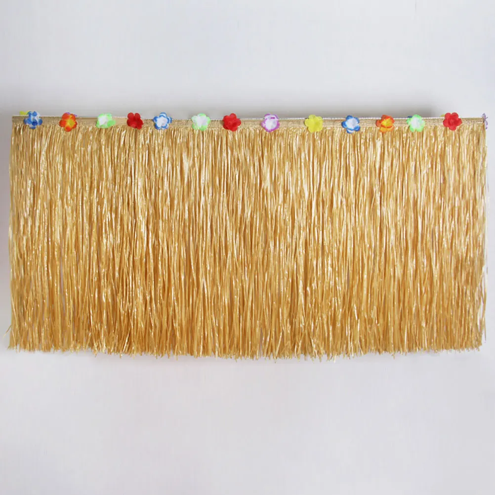 

2 pcs Hawaiian Table Skirt Luau Party Party Table Skirt Decorations Beach Theme Supplies Large Size Easy Decoration