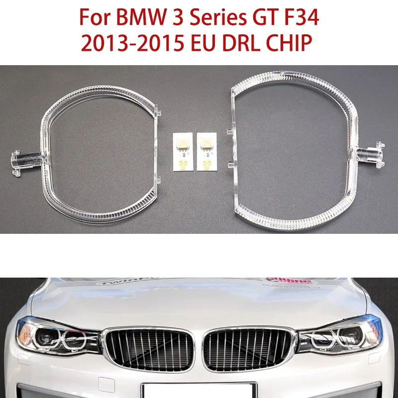 

White Light Angel Eye Car Headlights DRL CHIP Repair Parts For BMW 3 Series GT F34 2013-2015 European Solve Yellowing Ballast
