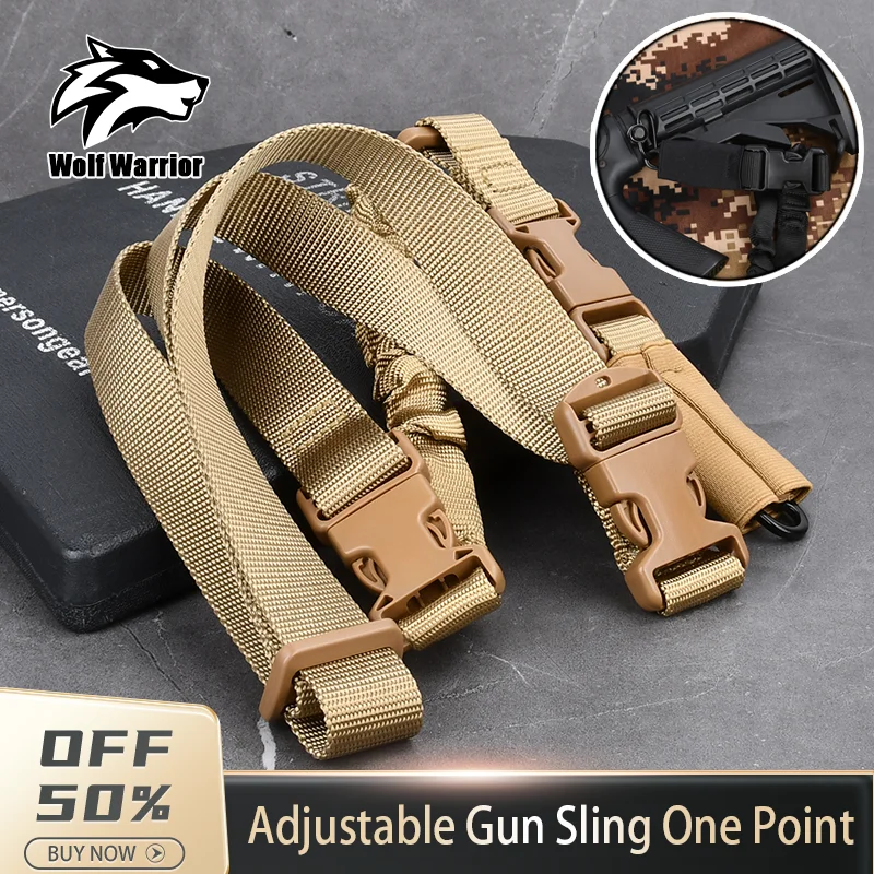 

Tactical Gun Sling Shooting Adjustable 3 Point Bungee Airsoft Rifle Strapping Belt Hunting Hiking AK M16 Accessories