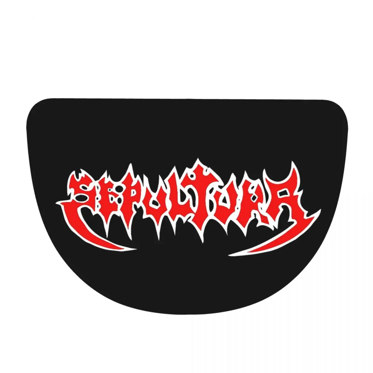 Sepultura Slayer Death Metal Soft Flannel Half Round Doormat Non Slip Bathroom Mat Absorbent Floor Carpet for Home Bedroom