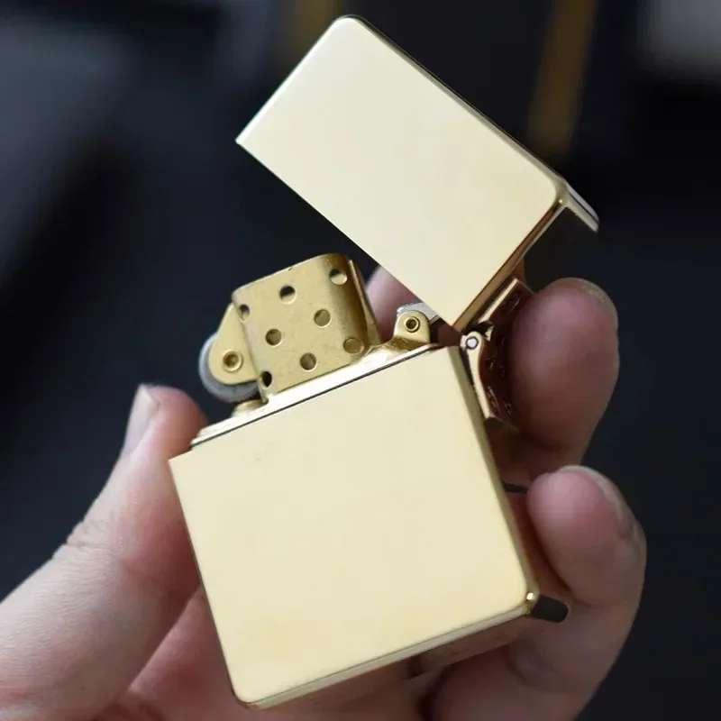 ZORRO Handmade Thickened Brass Heavy Kerosene Lighter Retro Model Laser Double-sided Engraving Men's Smoking Tool