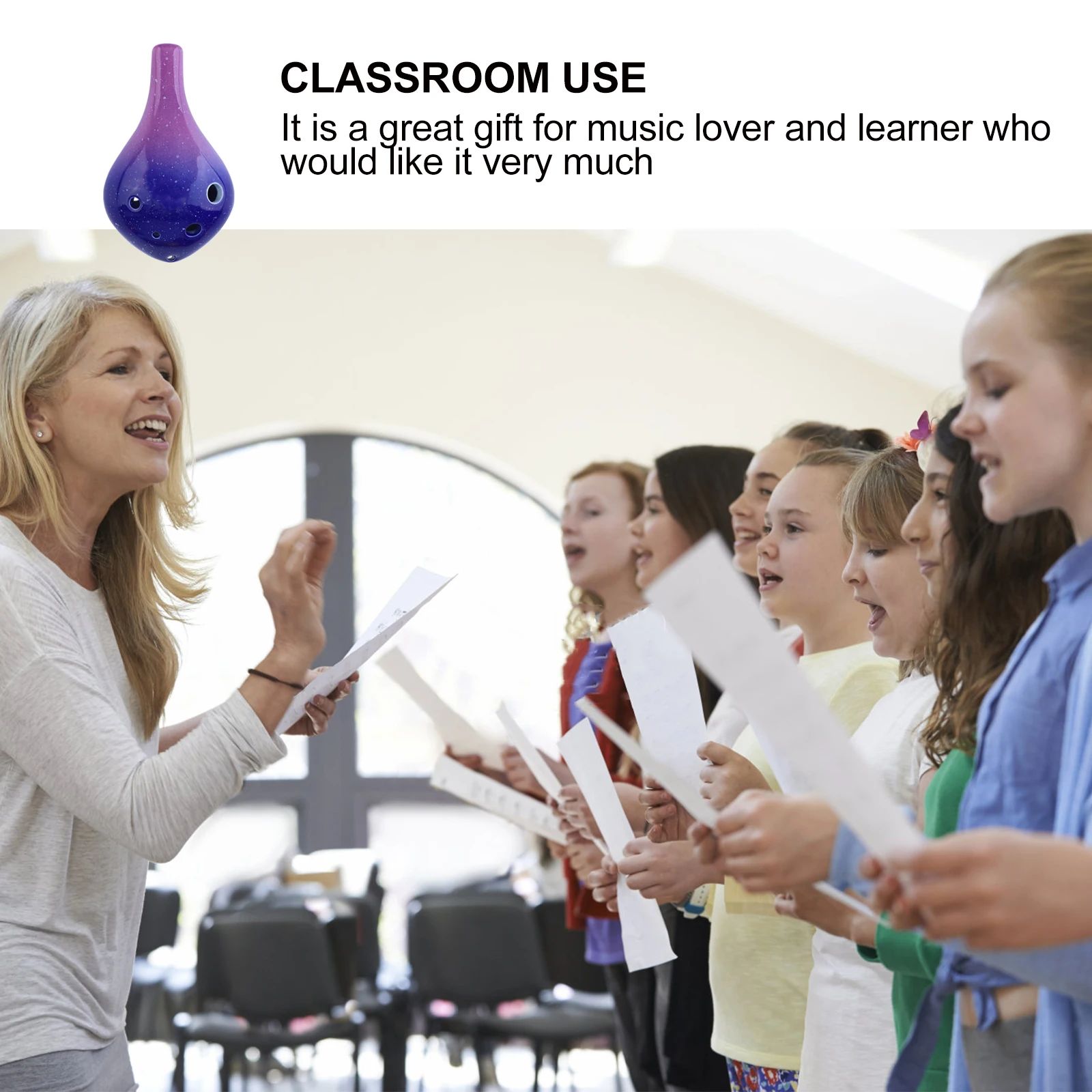 

High-Quality Ceramic Ocarina 6 Holes Bottle Style Easy-to-Learn Instrument for Music Lovers and Beginners Ocarina Flute