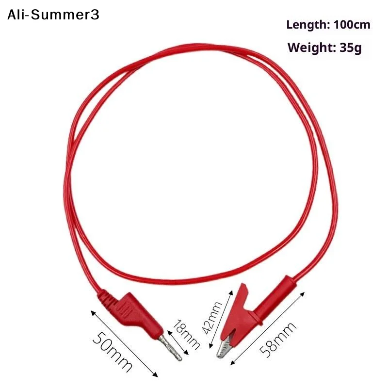 1/2Pcs Double End Test Lead Wire Line Electrical Voltage 4mm Banana Plug Alligator Clip Crocodile 15A Multimeter DIY Test Wires