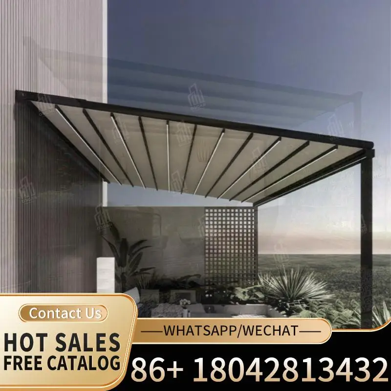 

Electric Retractable Sun Shade Awning Motorized PVC Cassette for Outdoor Window Door Canopy in Backyard Patio Garden Retractable