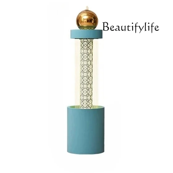 

I Modern Home Flowing Water Ornament Indoor Floor-to-ceiling Large Decoration Living Room Rain Curtain Water Curtain Wall Founta