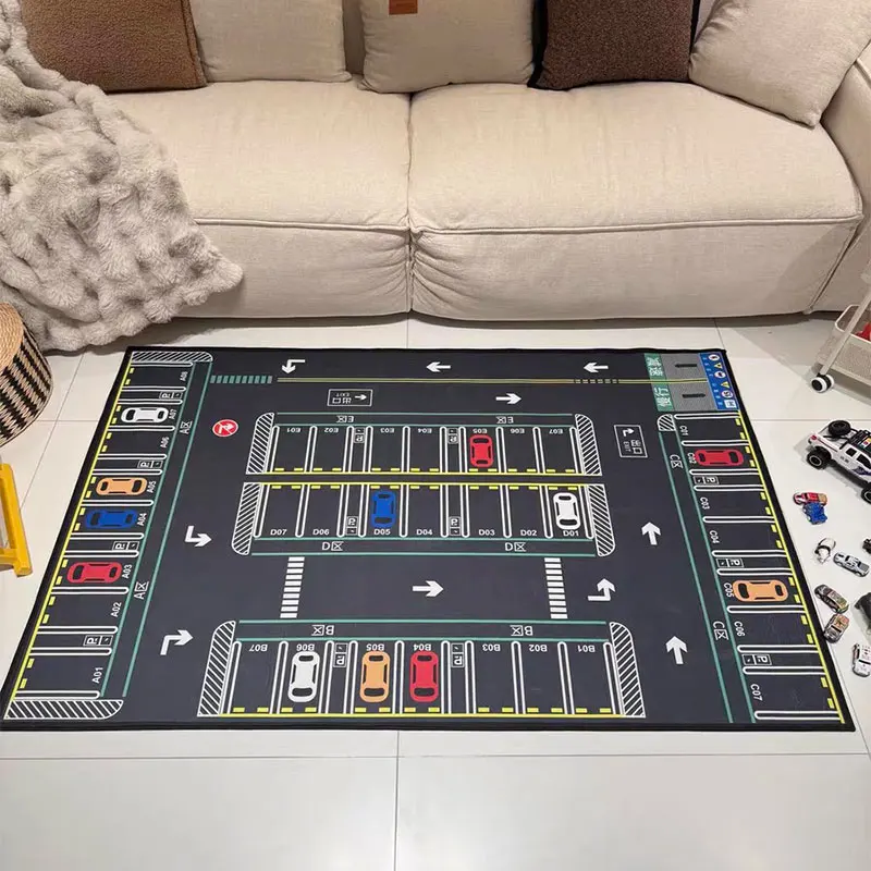 Children's Traffic Floor Mat Early Childhood Education Enlightenment Traffic Road Carpet Children's Room Game Decoration Carpet