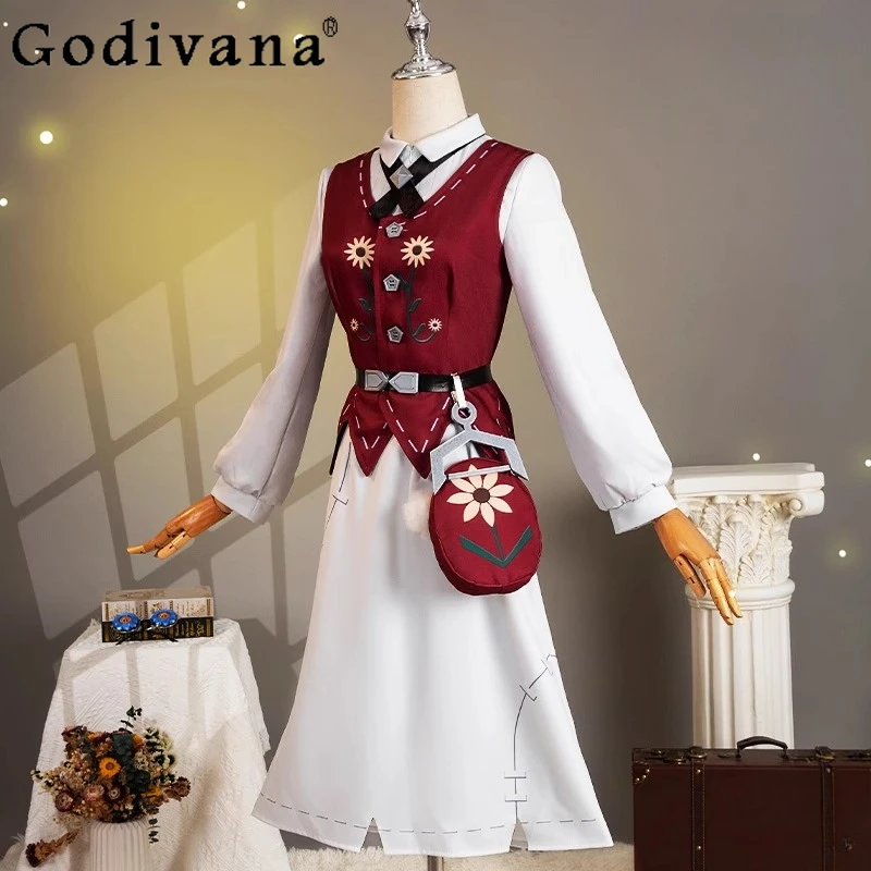 أزياء المرأة تأثيري مجموعة فساتين لعبة الهوية الخامس تأثيري أنيمي اللباس الإناث لعبة التاجر دور اللعب فستان الهالوين البدلة