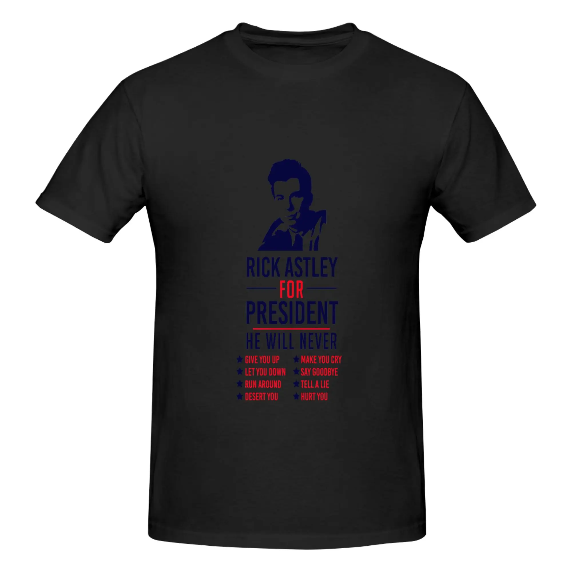 Funny Rick Astley For President Essential Men's Printed T-Shirt Unisex T shirtManga