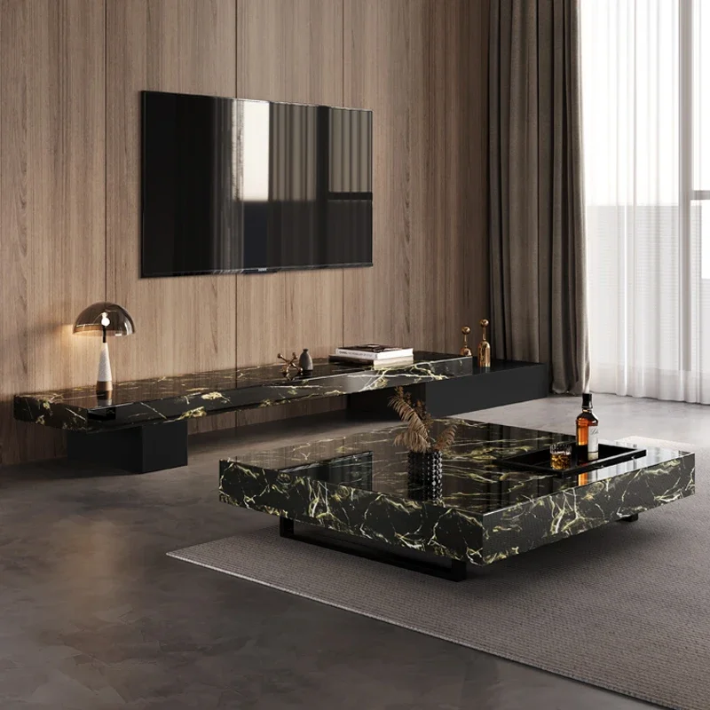 

Современная простая подставка для телевизора для гостиной, регулируемый скандинавский дисплей, европейский шкаф для телевизора, мраморный минималистичный армейский телевизор, украшение для дома