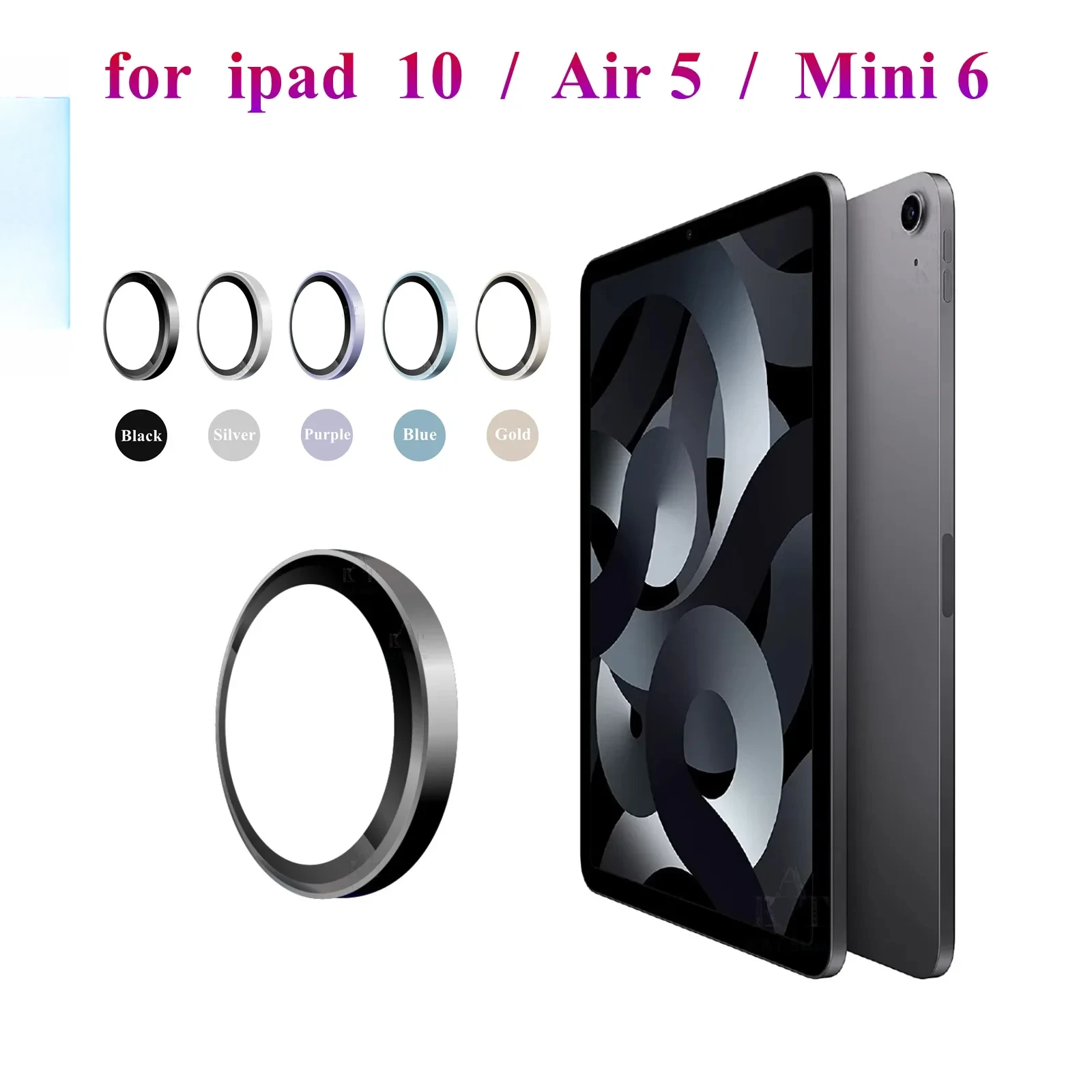 1Pcs Camera Lens Protector for Ipad 11th 10 / Air 5 / Air 4 10.9 Mini 6 8.3 11 Inch 2025 Rear Camera Frame Protection Case Cover