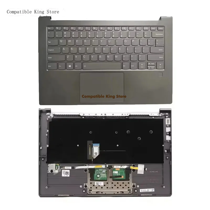 D New Palmrest Upper Case with Us Backlit Keyboard For Lenovo Yoga C940-14IIL C940-14 5CB0U44246 Gray 14