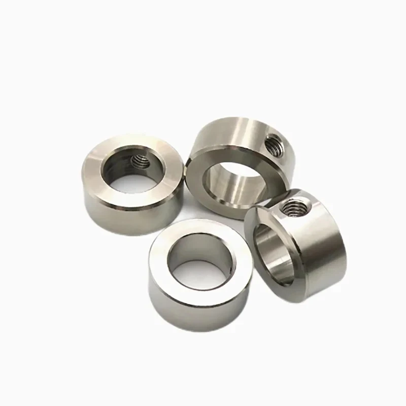 304 Stainless Steel Single Hole Limit Ring Optical Axis Adjustment Ring Positioning Thrust Ring with Set Screw for Guide Shaft