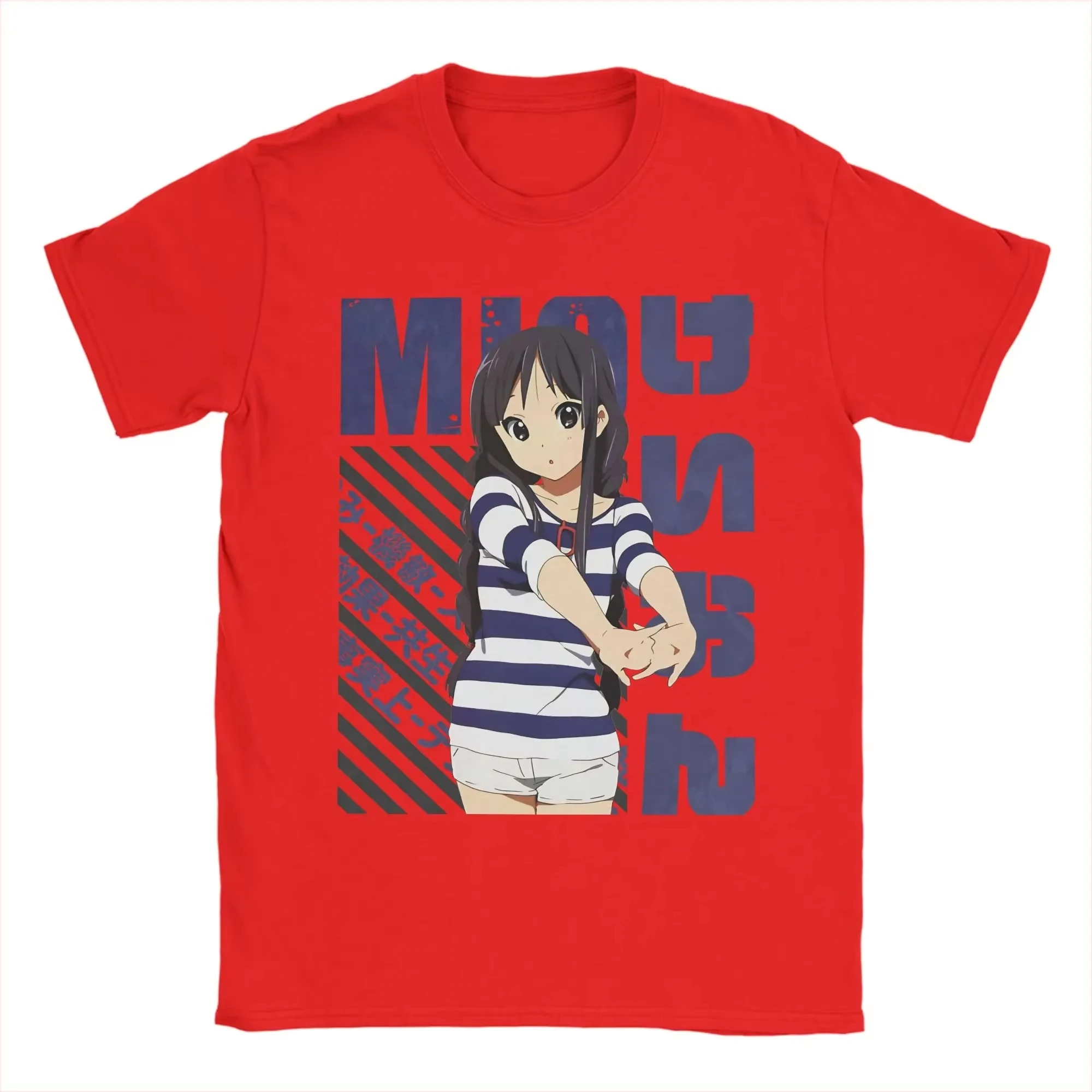 K ON Mio Akiyama Herren-T-Shirt aus Baumwolle im Vintage-Stil mit Rundhalsausschnitt und kurzen Ärmeln, Geschenk-T-Shirt, bequemes T-Shirt für Damen und Herren – Detail 6
