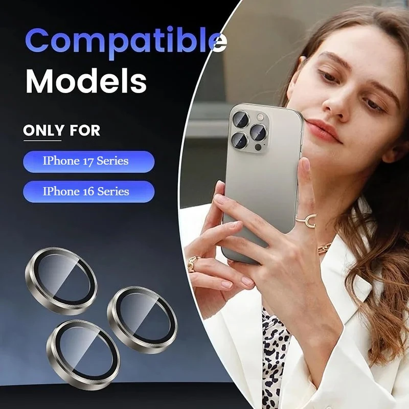 Aluminium Alloy Tempered Glass For Apple IPhone 16 17 Pro Max Lens Film Cover Protection Camera Lens Protector For IPhone 16 Pro