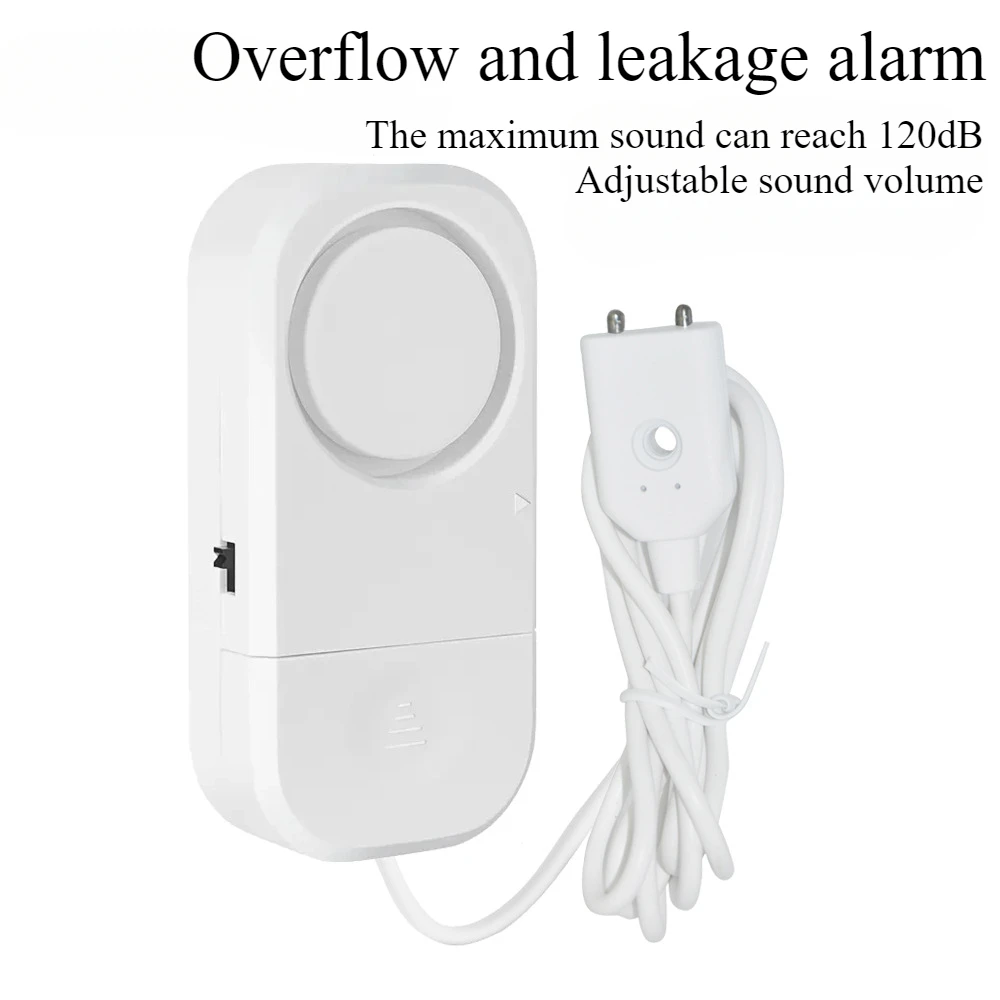 High Decibel 120DB Buzzer Alarm Water Leakage Alarm Detector Full Water Reminder Water Level Indicator Adjustable Sound Level