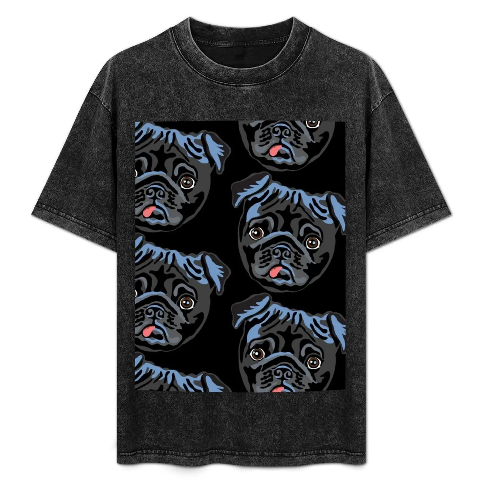 

Black pug T-Shirt Athletic Quick Dry T-Shirt for Men