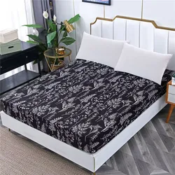 LAGMTA 1 Pc 100% Polyester Printing Fitted Sheet Mattress Cover Four Corners With Elastic Band Bed Sheet