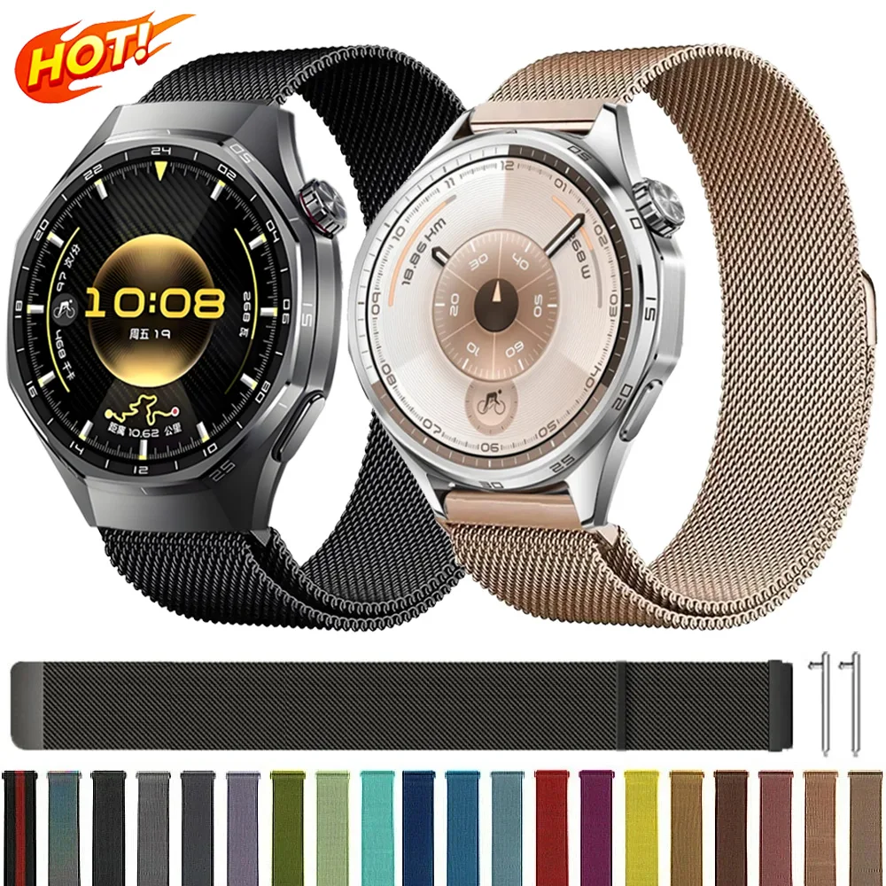 Bracelet milanais 22/20 mm pour Huawei Watch 5 GT6 Pro GT6-5-4 46 mm GT Runner 2 Ultimate 2, bracelet magnétique Amazfit Balance 3 2 Bip Max