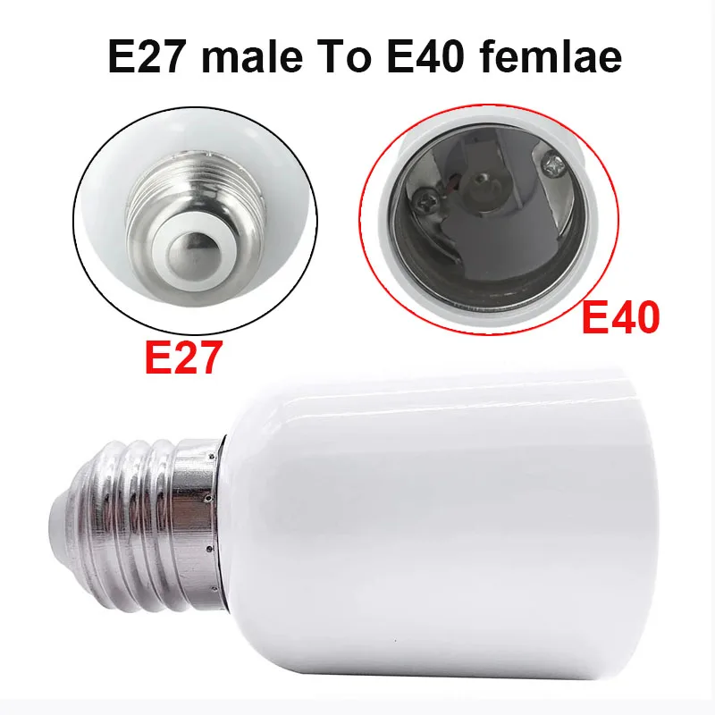 

(E27 male To E40 female) LED Light Adapter Converter Lamp Holder Base for Switching E40 Lamp Head Lighting Parts